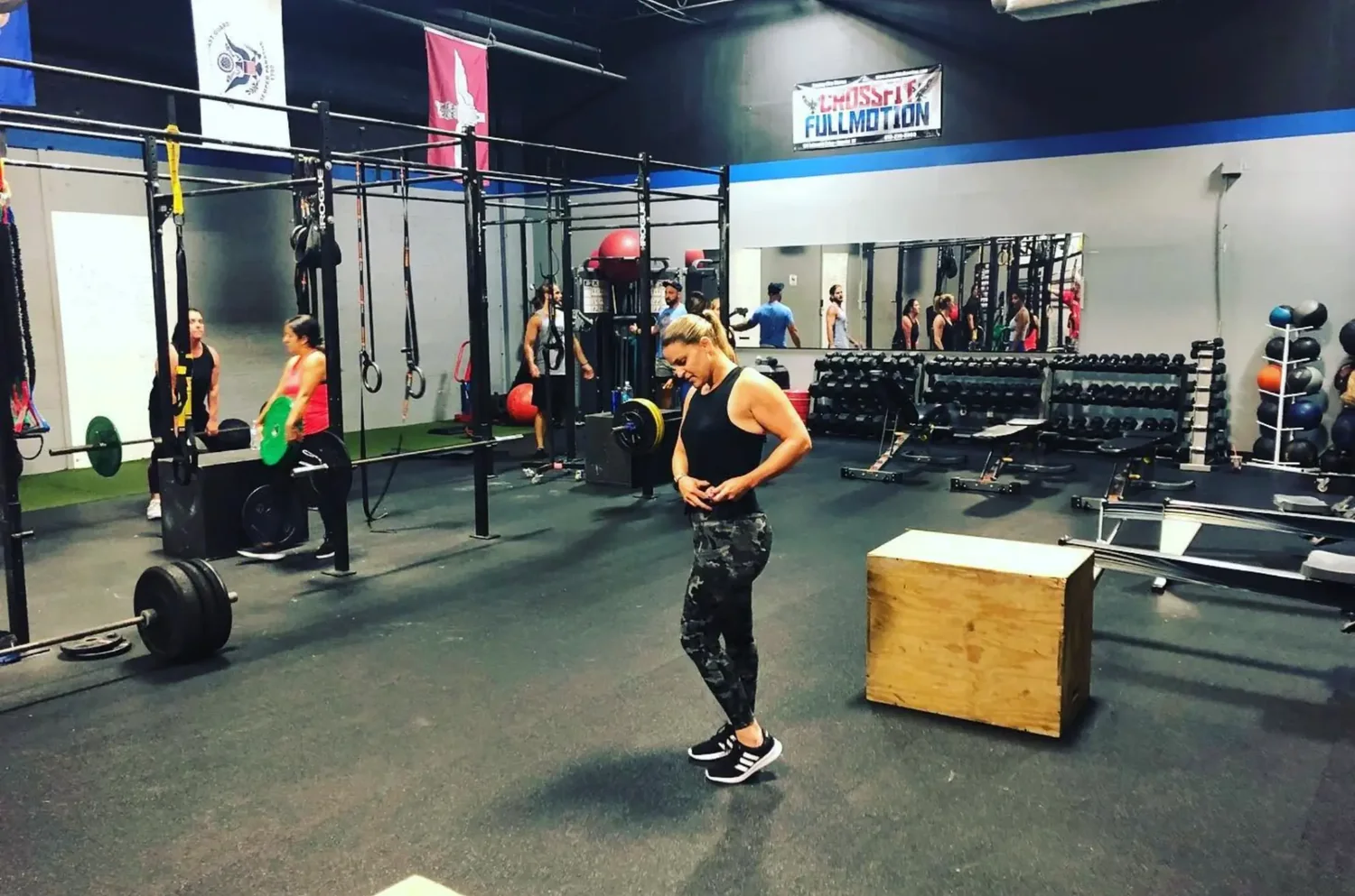 Allison Caggia training at a gym