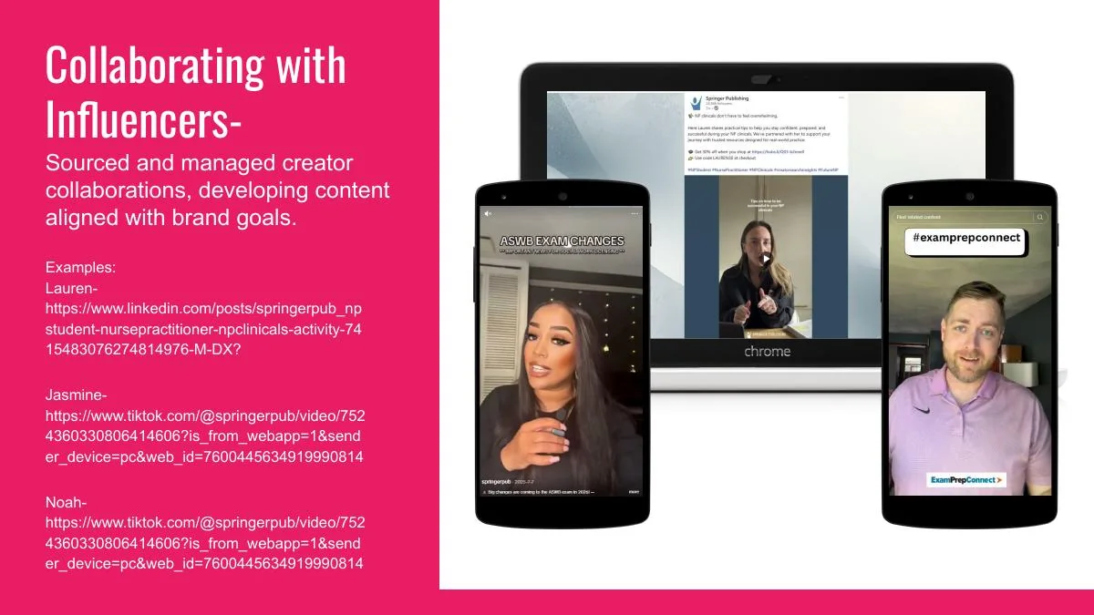 Creator and influencer collaborations managed by Allison Caggia